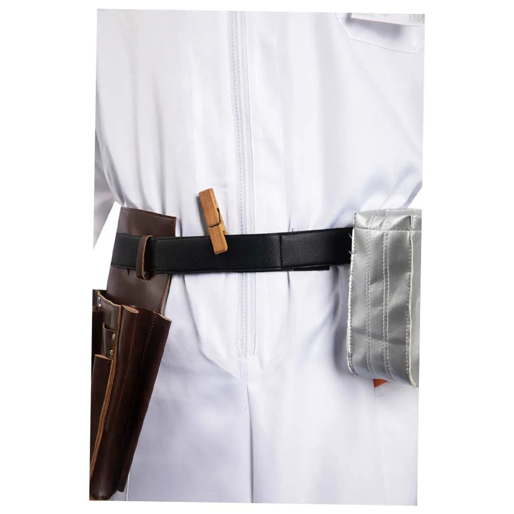 Back to the Future Doc Brown Cosplay Costume Men Jumpsuit Outfits Halloween Carnival Suit