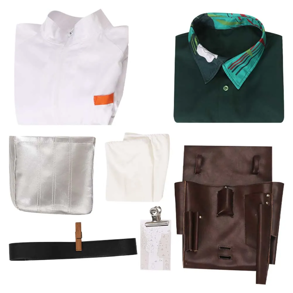 Back to the Future Doc Brown Cosplay Costume Men Jumpsuit Outfits Halloween Carnival Suit