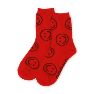 Baggu Crew Socks - Red Happy