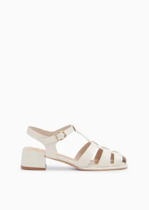 Bailee Mid Heel Slingbacks - Ivory
