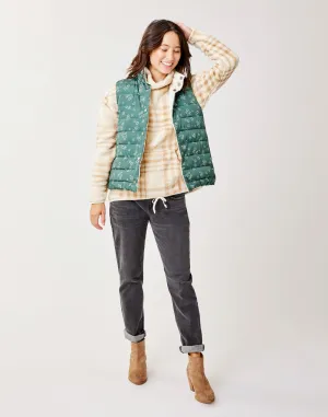 Baker Reversible Vest: Cilantro/Birch