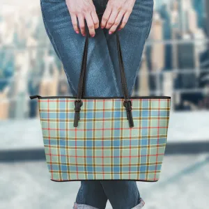 Balfour Blue Tartan Leather Tote Bag