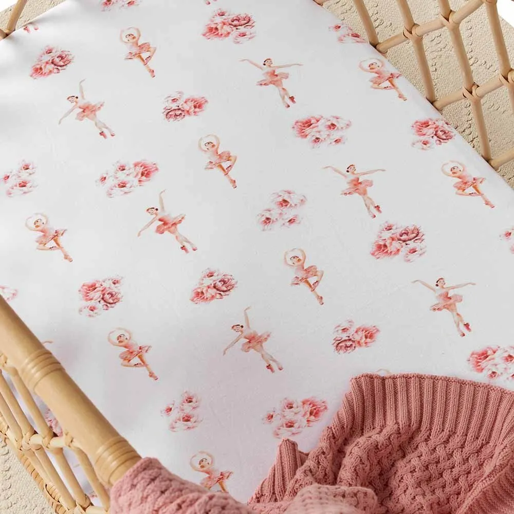 Ballerina Organic Bassinet Sheet / Change Pad Cover