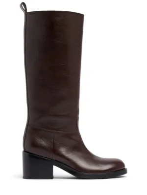 Bally   55mm Peggy leather tall boots 