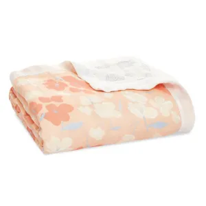 Bamboo Dream Blanket Koi Pond Cherry Blossoms