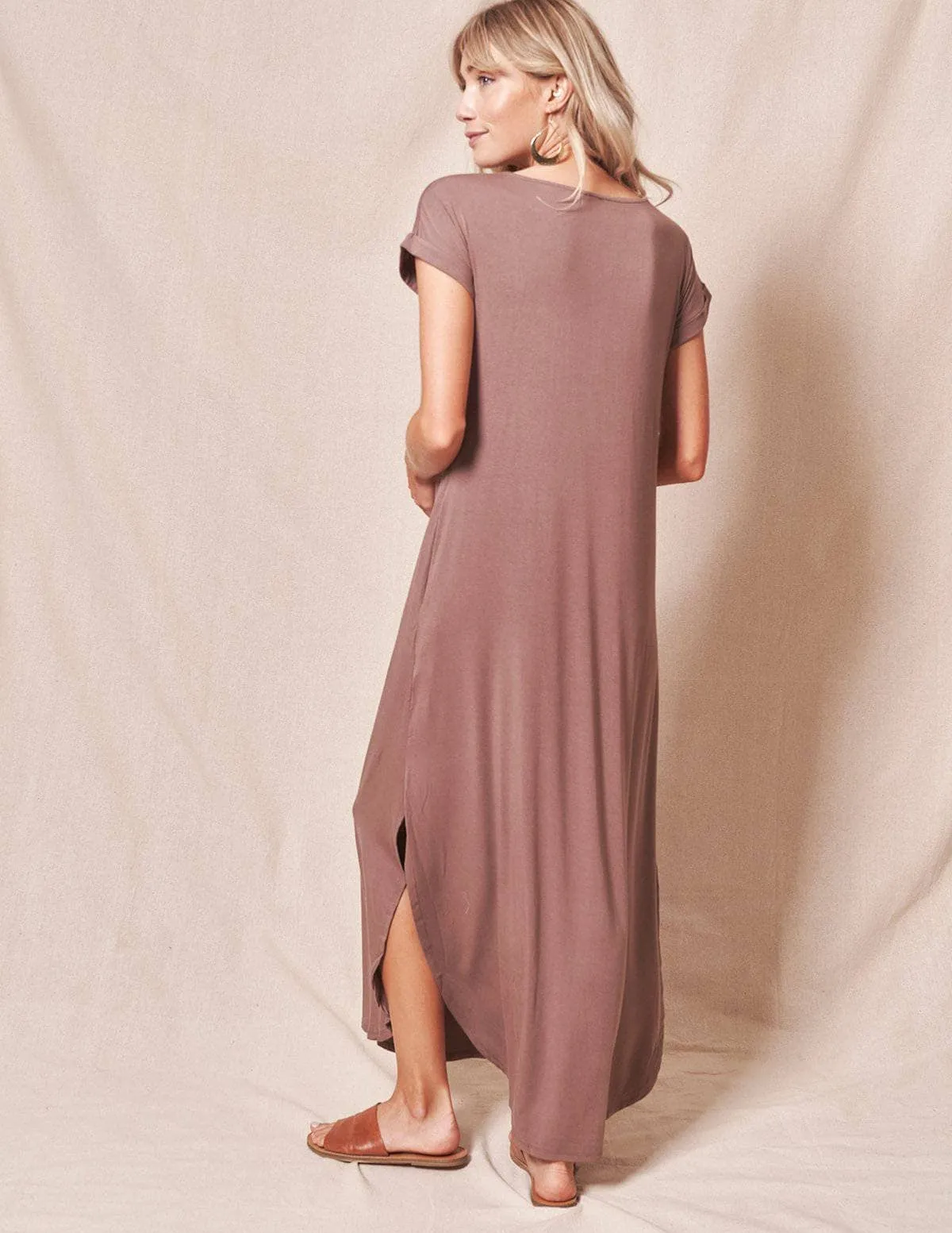 Bamboo Pocket Tee Dress - Small Black Only