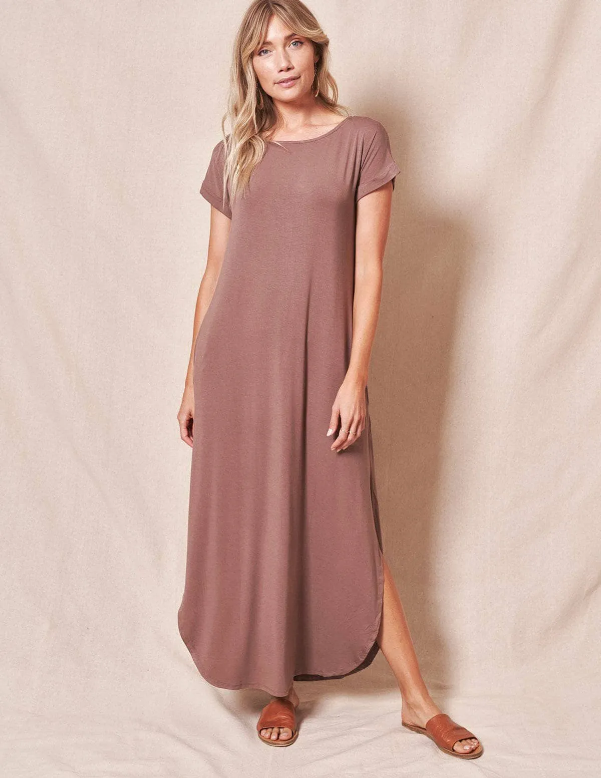 Bamboo Pocket Tee Dress - Small Black Only