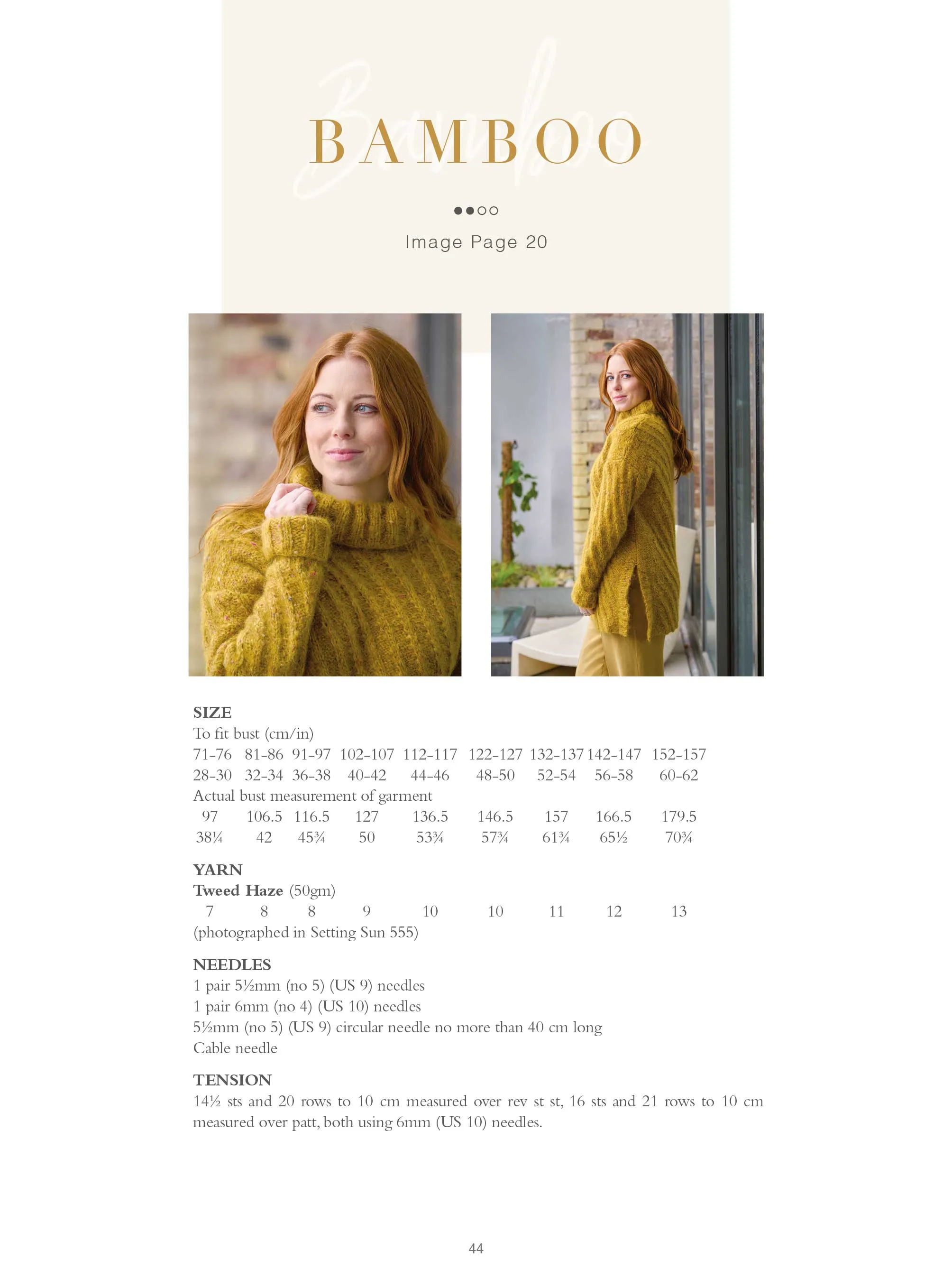 Bamboo Sweater in Rowan Tweed Haze - Digital Version ZB325-00003