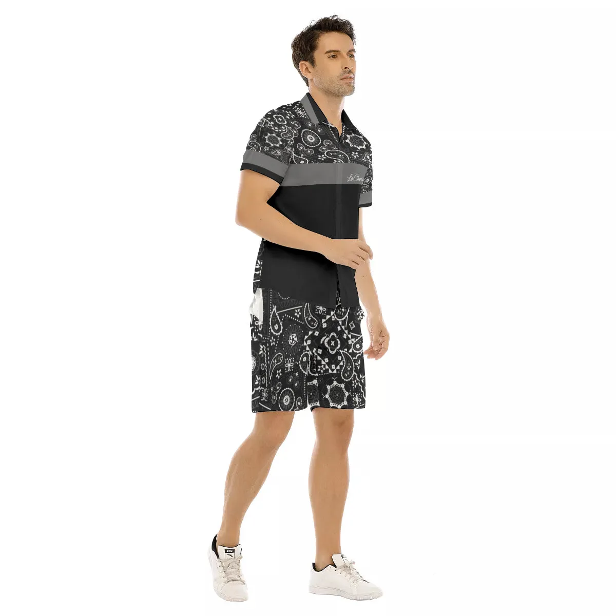 BANDANA VIRAL BLC Men's Short Sleeve Shirt Sets