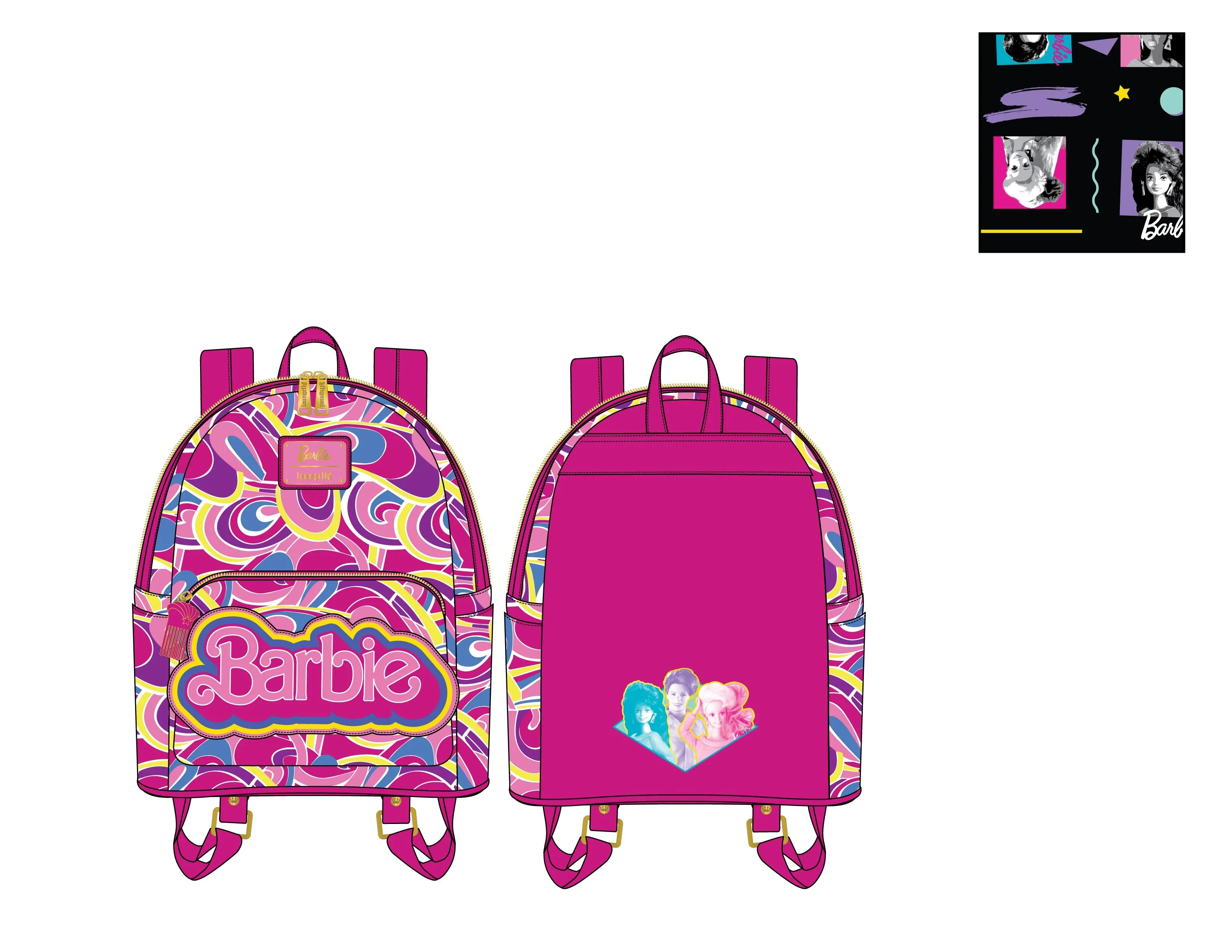 Barbie Totally Hair Mini Backpack