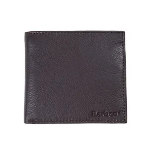 Barbour Leather Billfold Coin Wallet - Dark Brown