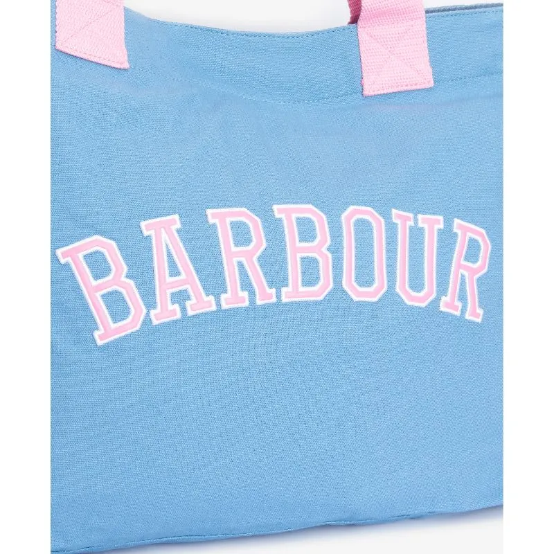 Barbour Logo Holiday Ladies Tote Bag - Chambray Blue