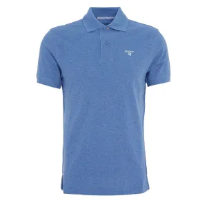 Barbour Tartan Cotton Pique Polo Shirt Dark Chambray Marl
