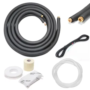 Barton Ductless Mini Split Installation Kit 1/4" x 3/8" x 14.76' ft Line Set