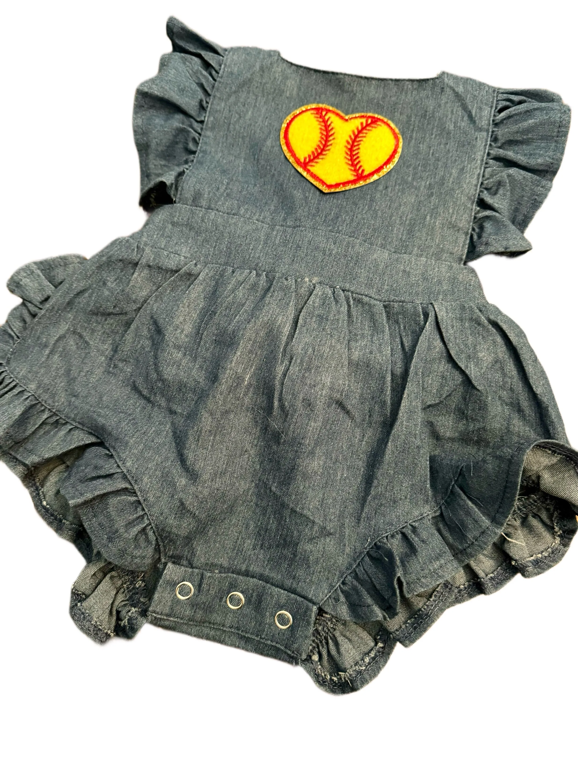 Baseball & Softball Game Day Ruffled Romper