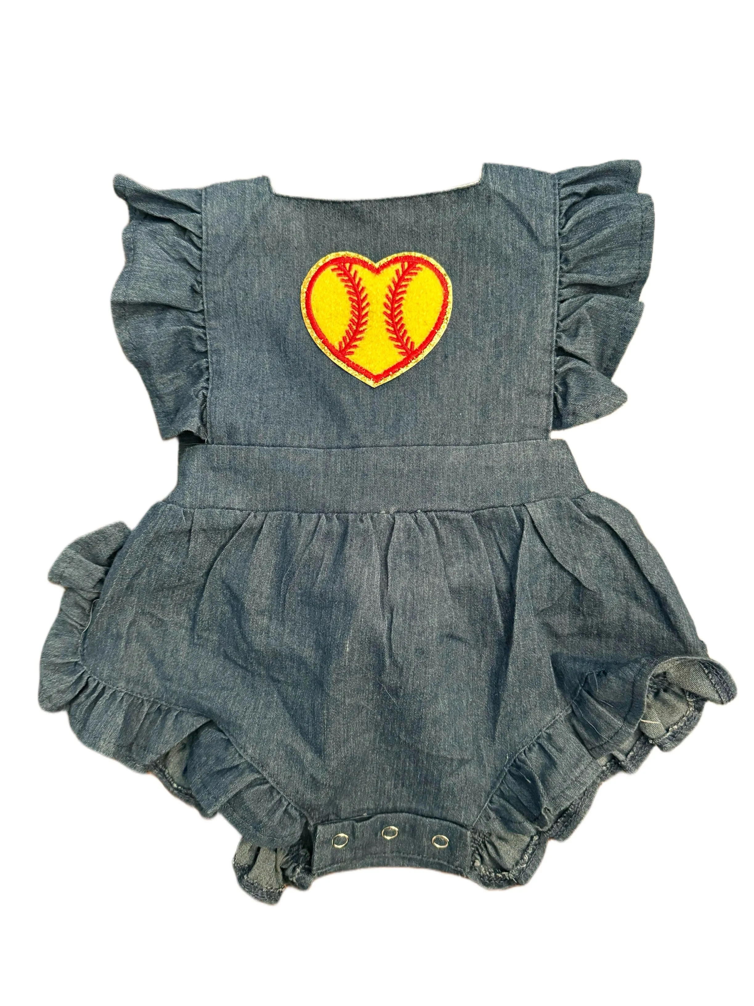 Baseball & Softball Game Day Ruffled Romper