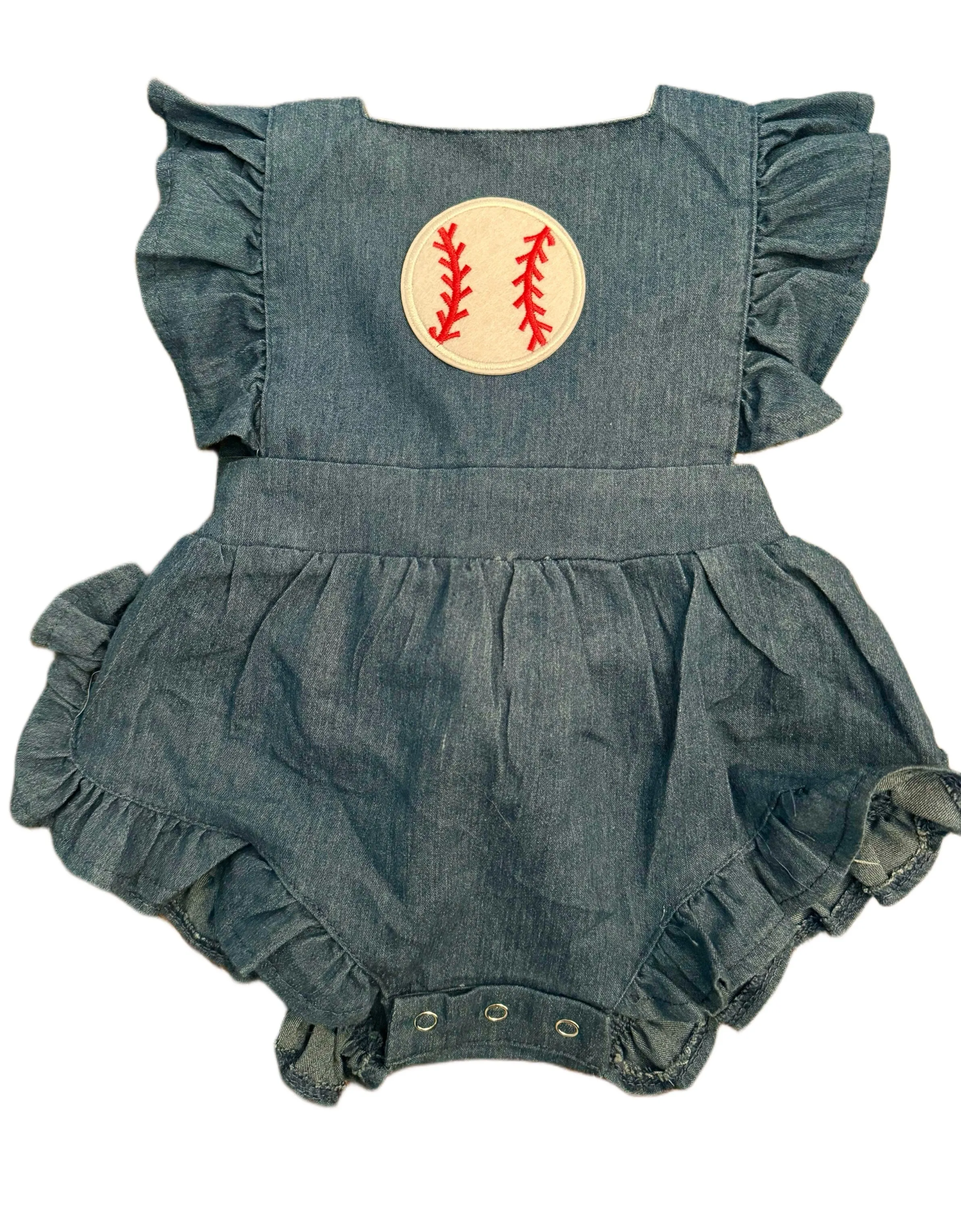 Baseball & Softball Game Day Ruffled Romper