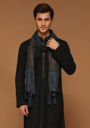 Basic Jamawar Azure Blue Stole