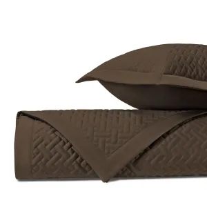 Basketweave Quilted Chocolate by Home Treasures
