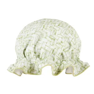 Bath Hat Basketweave Green