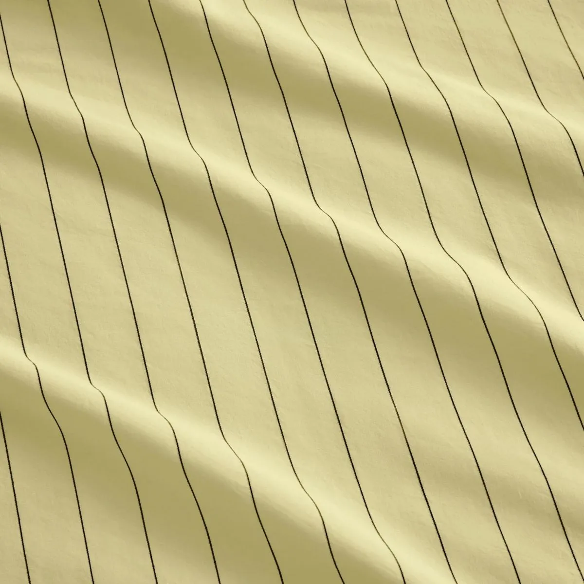 Bayley Stripe Washed Percale Quilt Cover Set LEMON by Sheridan