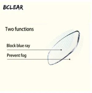 BCLEAR 1.56 Index Aspherical Anti-Fog Anti-Blue Myopic Lenses Color Clear