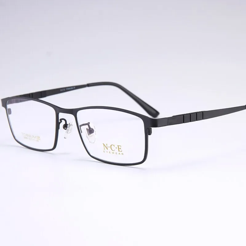 Bclear Men's Full Rim Square Titanium Eyeglasses My5009