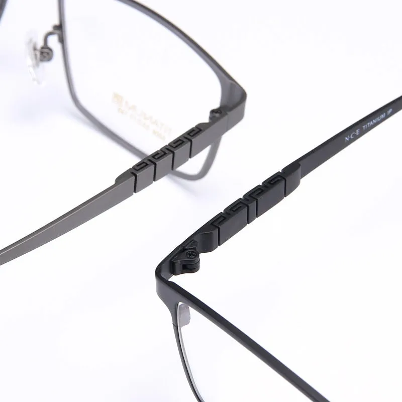 Bclear Men's Full Rim Square Titanium Eyeglasses My5009
