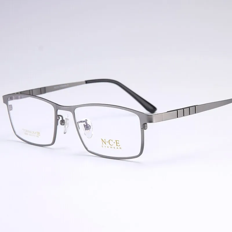 Bclear Men's Full Rim Square Titanium Eyeglasses My5009