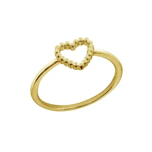 Beaded Heart Ring