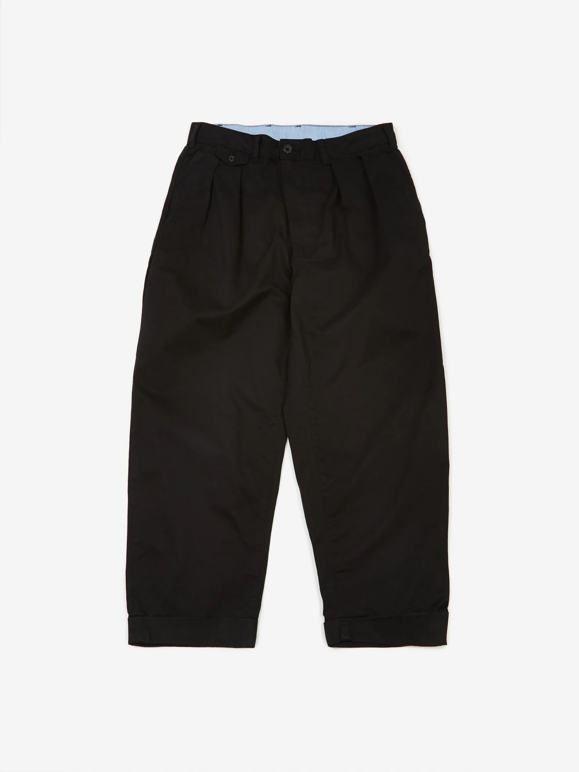 Beams Plus 2Pleats Twill Trouser - Black
