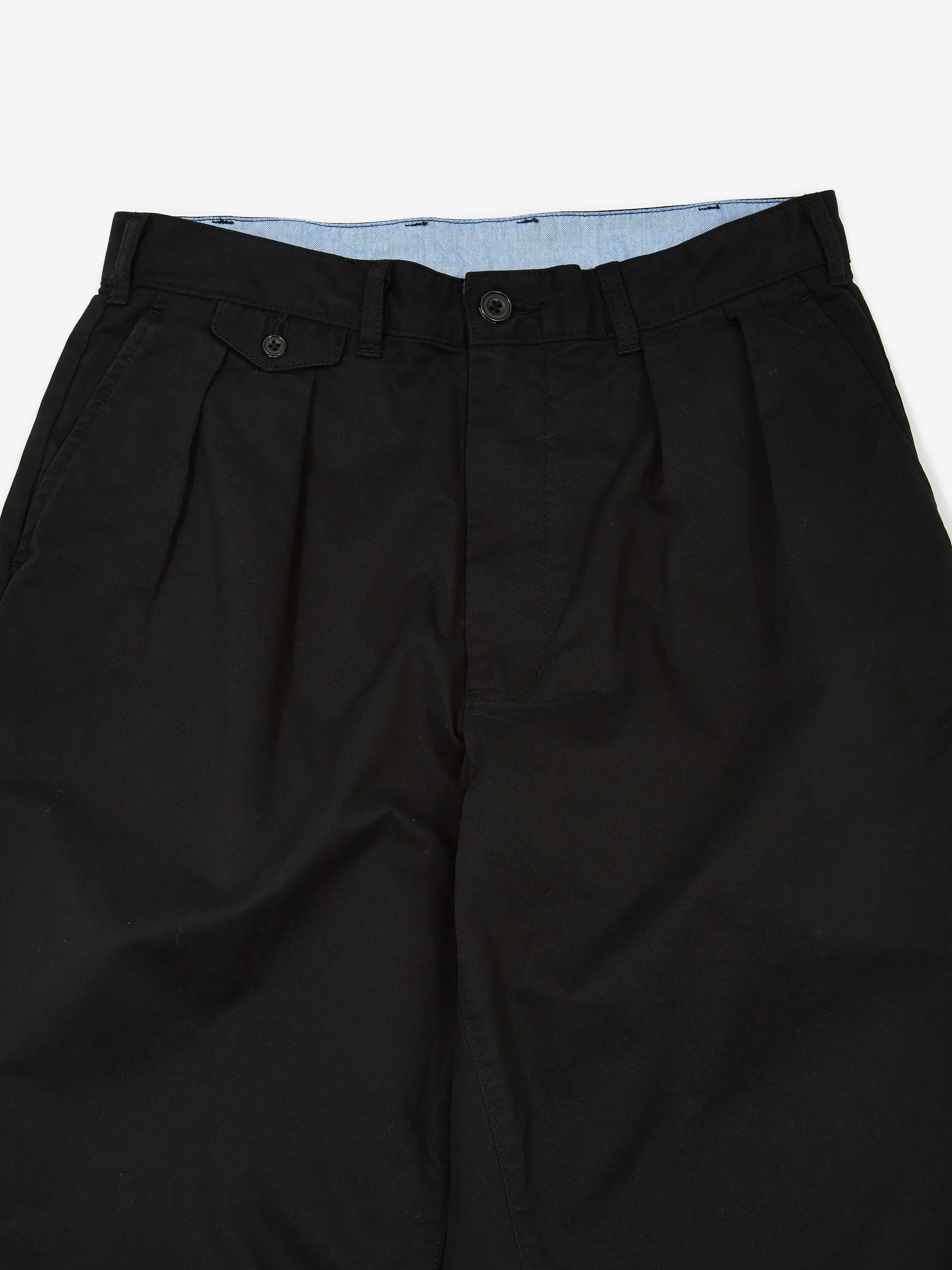 Beams Plus 2Pleats Twill Trouser - Black