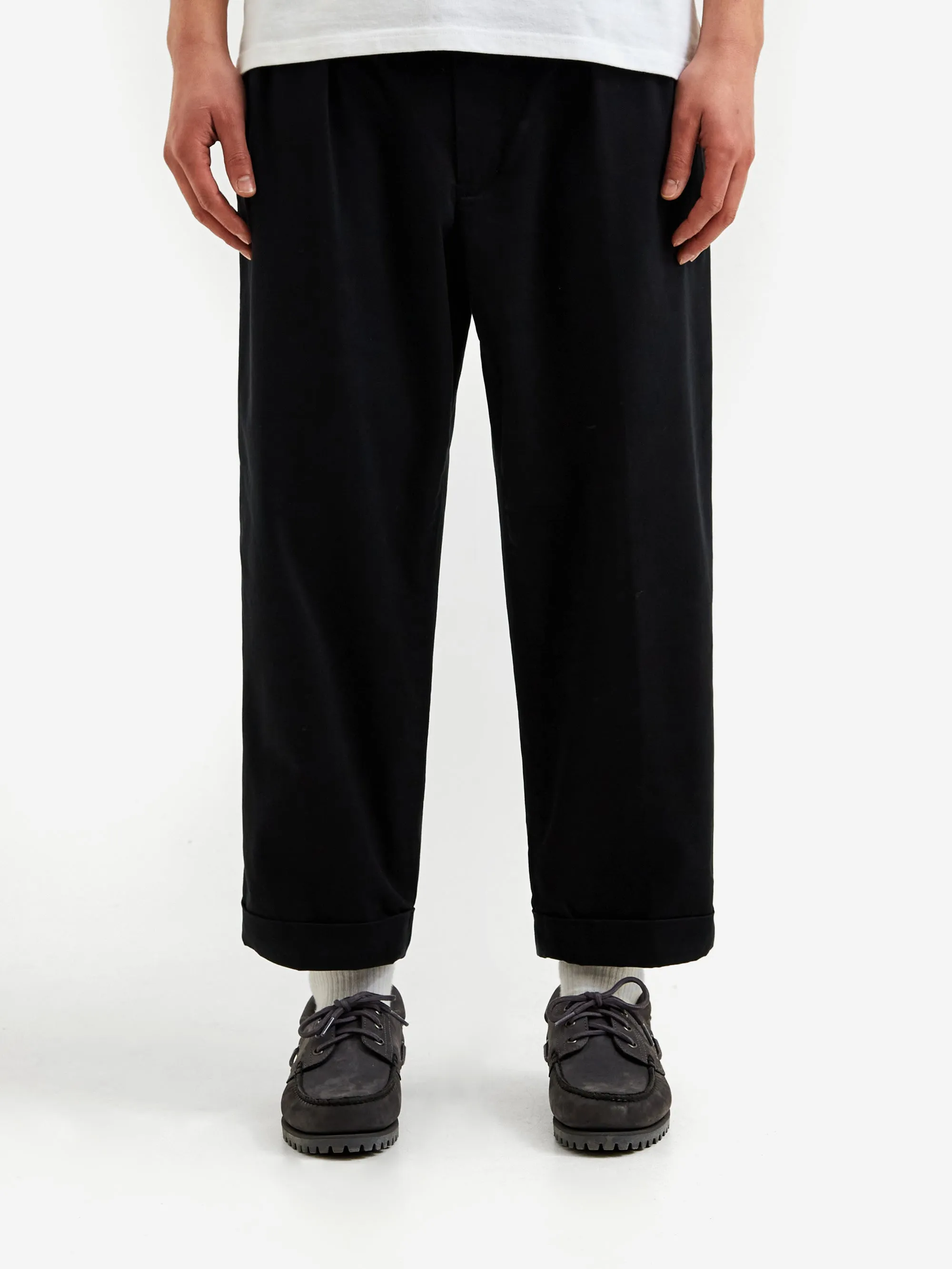 Beams Plus 2Pleats Twill Trouser - Black