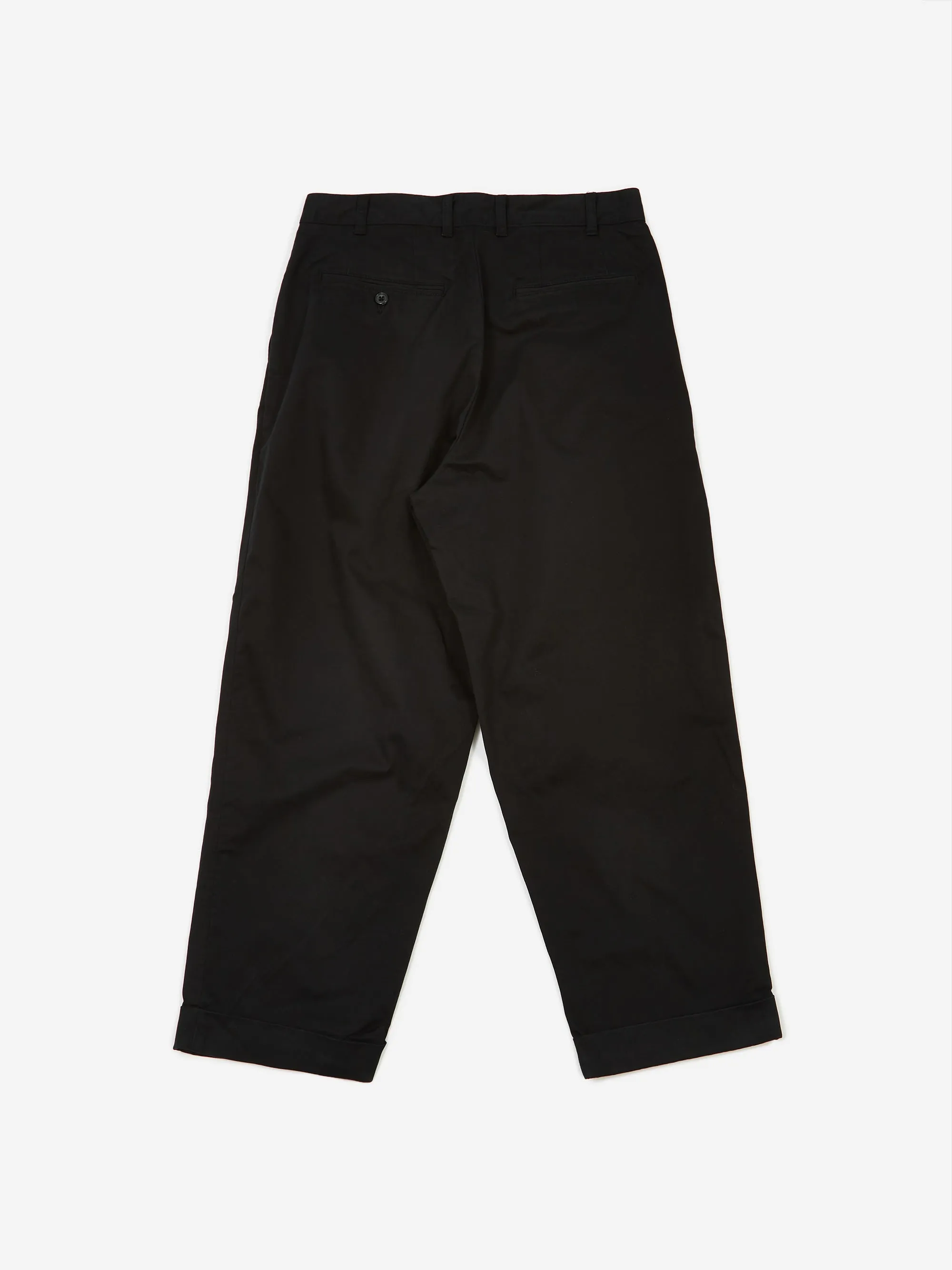Beams Plus 2Pleats Twill Trouser - Black