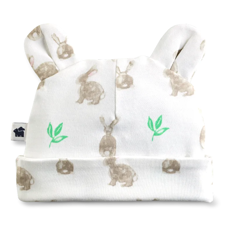 Bear Ear Hat - Bunny Print