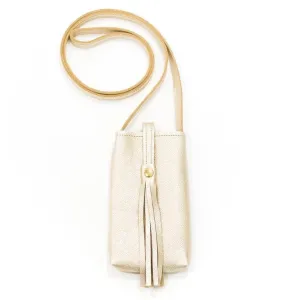 Beaudin - Phone Purse | Platinum Gold Leather