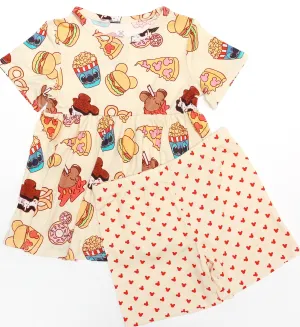 Beautifully Bold Park Treats - Bamboo Short Sleeve & Shorts Peplum Set