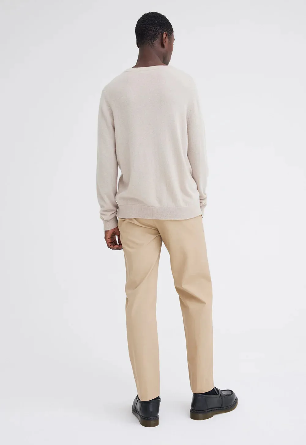 Beckham Cashmere Sweater in Flaxen Beige
