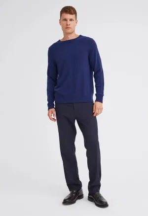 Beckham Cashmere Sweater in Skipper Blue