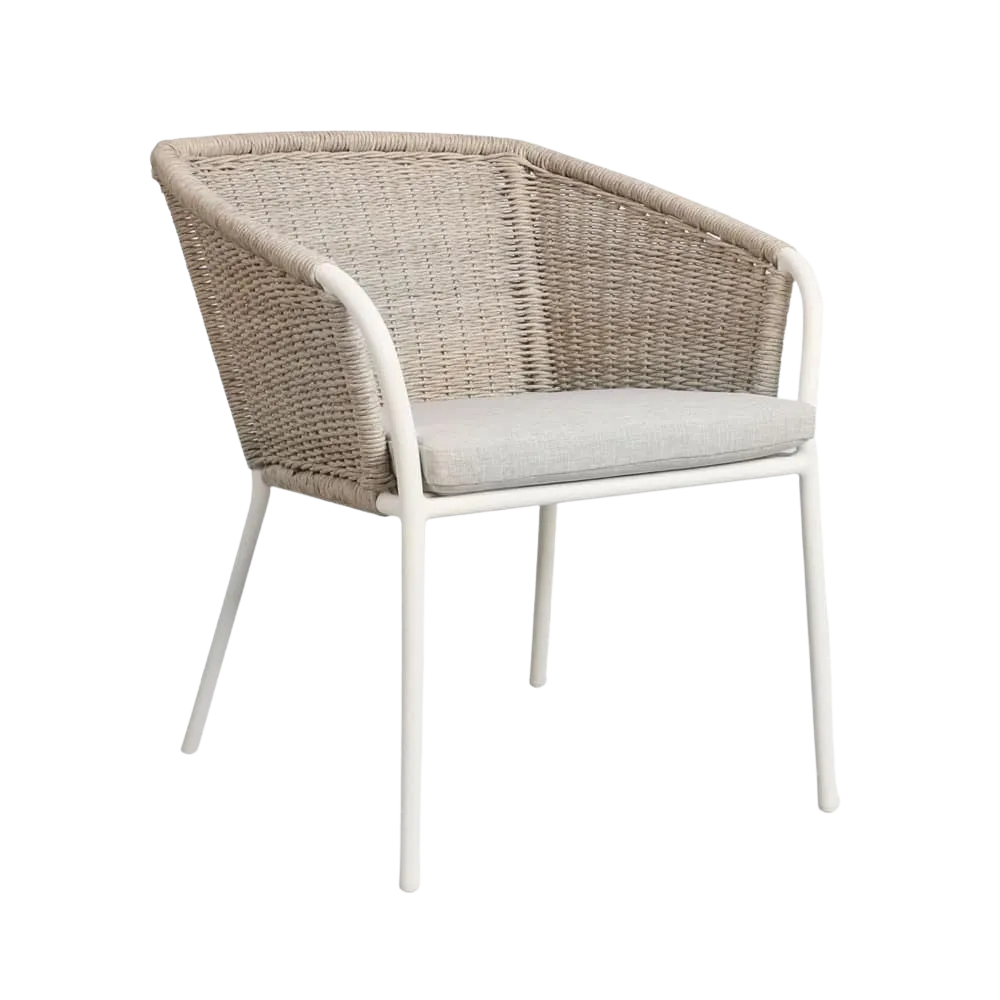 Becki Outdoor Wicker Dining Armchair