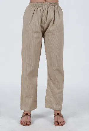 Beige Cotton Pant