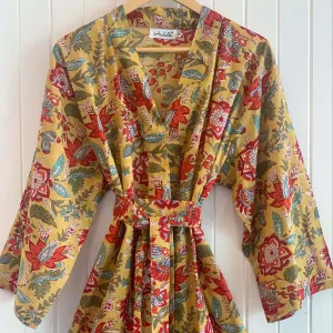 Belinda ochre Cotton Kimono