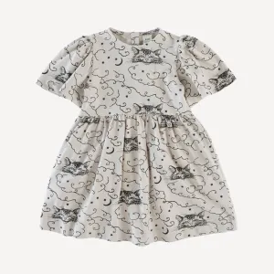 bell sleeve dress | cheshire cat | organic cotton jersey
