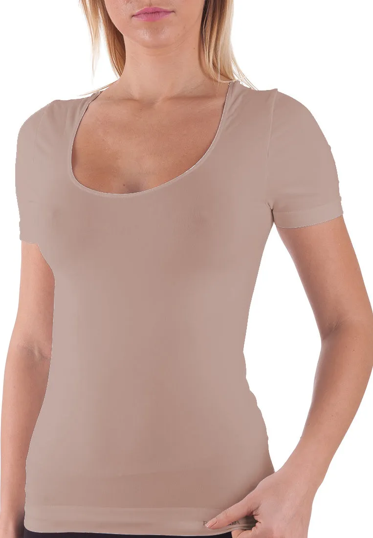 BELLISSIMA Seamless Scoop Neck Short Sleeve  COLOURS