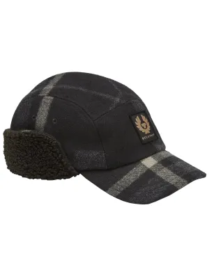 Belstaff Graphic Plaid Wool Trail Hat - Grey