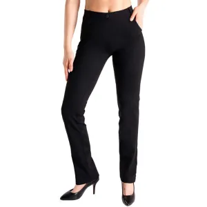 Belt Loops, Women's Petite/Regular/Tall Straight Leg Yoga Dress Pants