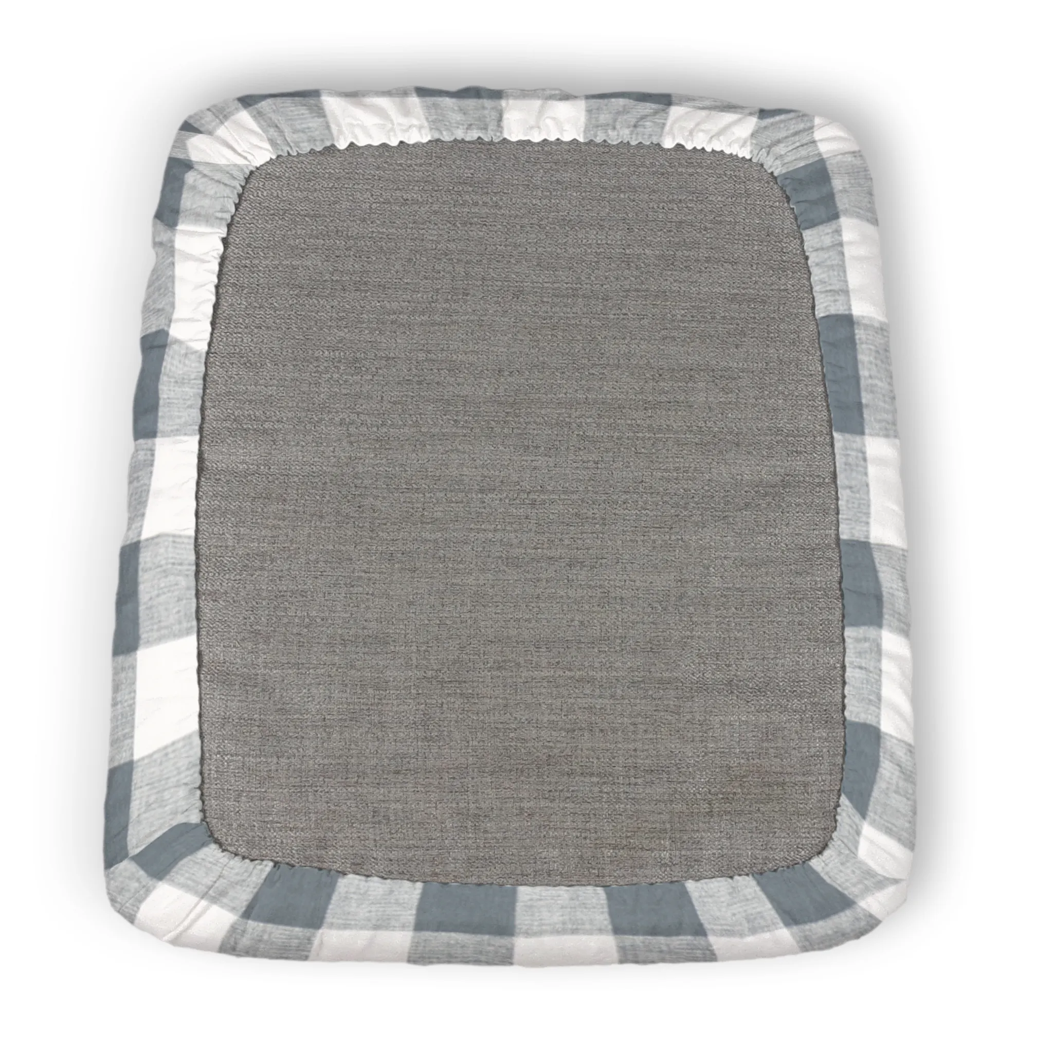 Bench Custom Elastic Fitted & Protective Cushion Cover - Cotton Buffalo Plaid