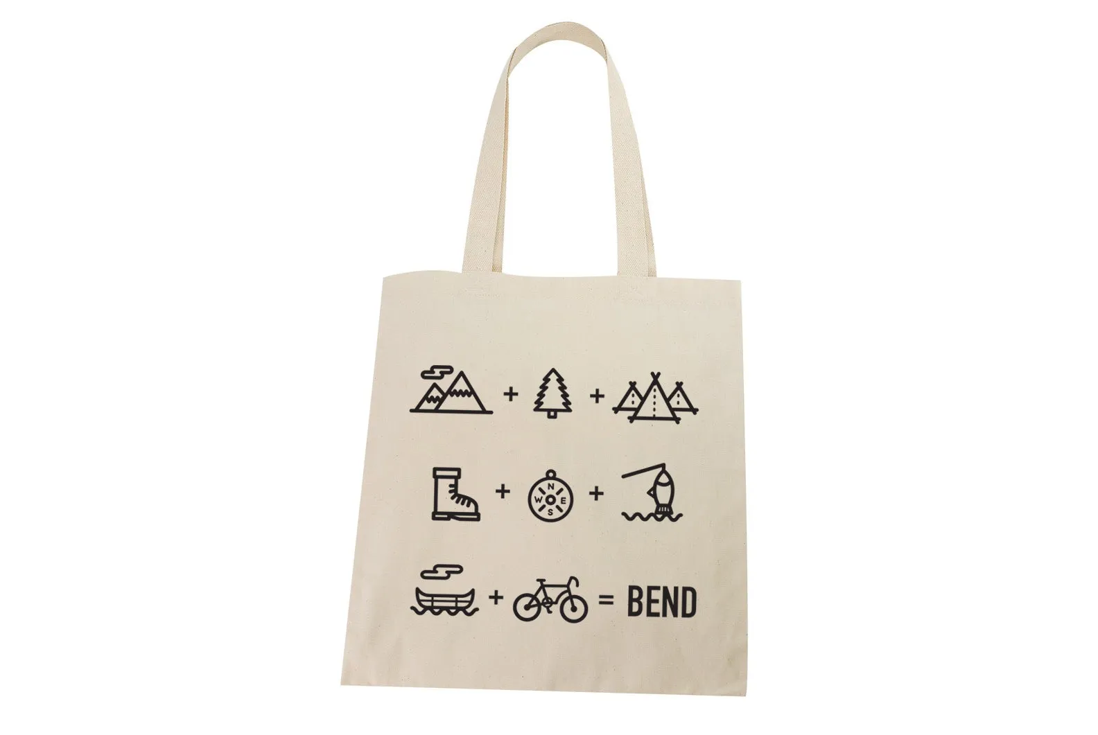 Bend Oregon Equation Lightweight Cotton Tote Bag