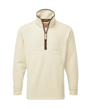 Berkeley Retro Quarter Zip Fleece - Ecru