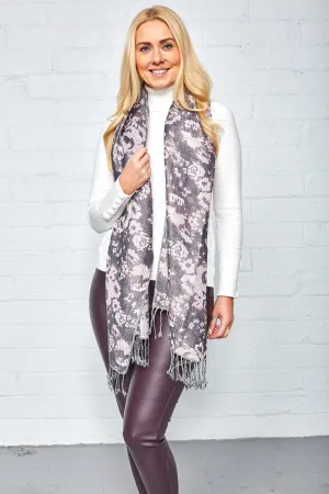 Berry Vintage Lurex Shawl